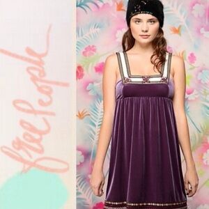 Vintage Free People Scandinavian Snowflake babydoll dress